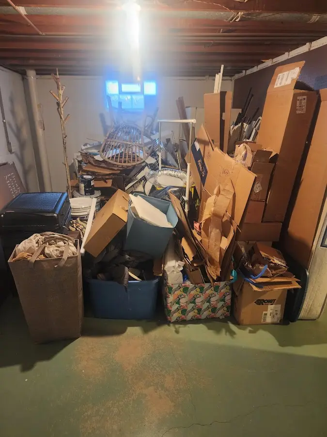 Roll-off dumpster container at job site for 8 Yard Dumpster Rental in Sheboygan